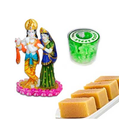 "Fancy Rakhi - FR 8320 A (Single Rakhi), Choco Thali -RC01 - Click here to View more details about this Product